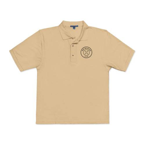 Embroidered Coastal Compass Polo — Lightweight Casual Golf & Travel Shirt